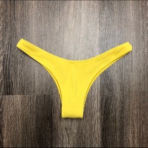 White Fox Yellow Bikini Bottoms